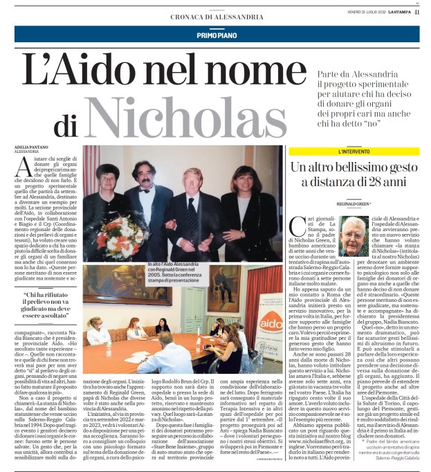 La stampa article - July 15 2022