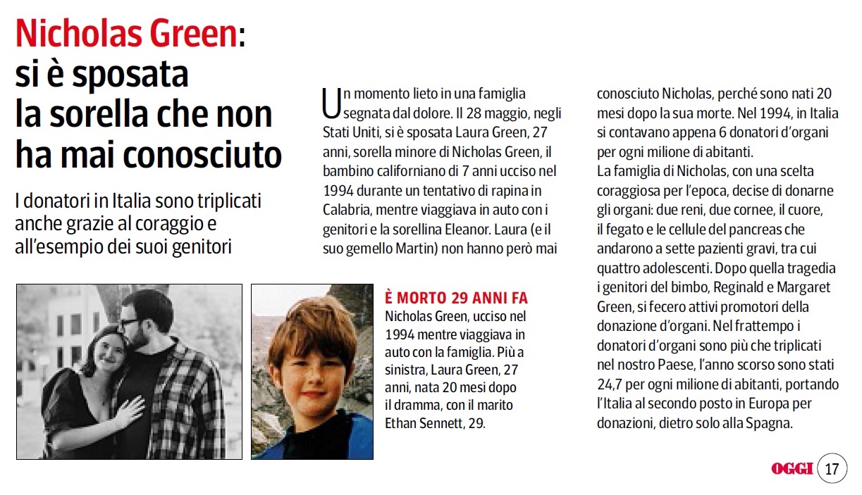 OGGI article in the print edition